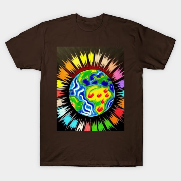 A colorful planet T-Shirt by Be stronger than your past